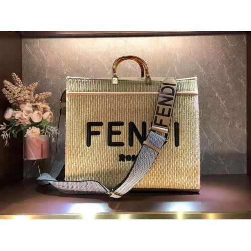 FENDI PEEKABOO X-TOTE Tasche aus FF-Gewebe 8BH376 Braun