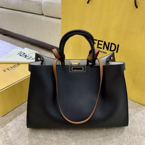 FENDI PEEKABOO X-TOTE Ledertasche F1527 schwarz