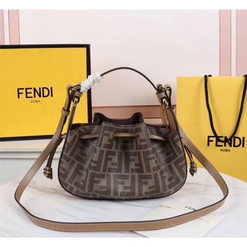 FENDI TOUCH Ledertasche 8BS059 braun