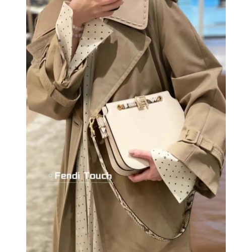 FENDI TOUCH Ledertasche 8BT349AH weiß