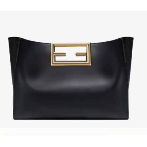 FENDI WAY MEDIUM schwarze Ledertasche 8BH391AAI