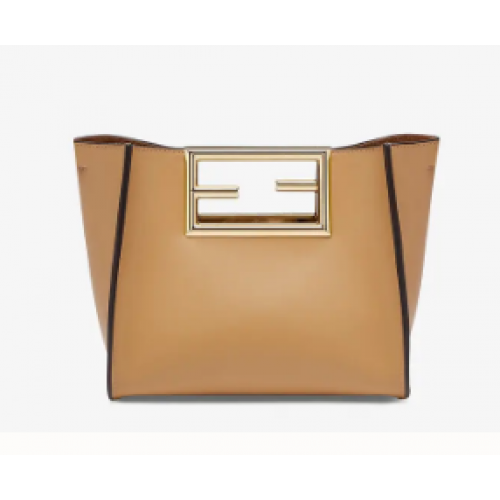 FENDI WAY kleine Ledertasche 5FB6846 Beige
