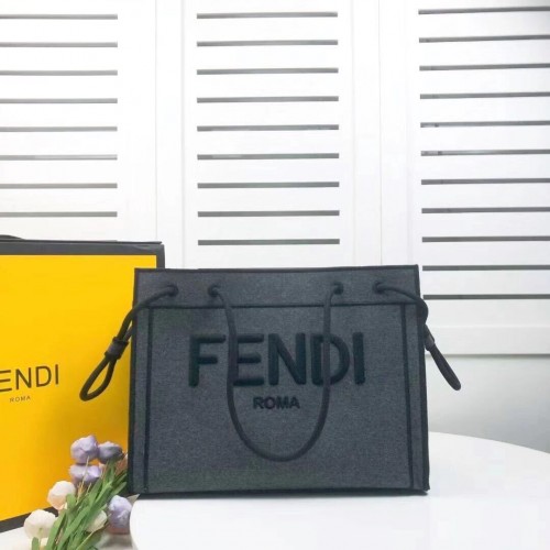 FENDI Segeltuchtasche F6501 dunkelgrau