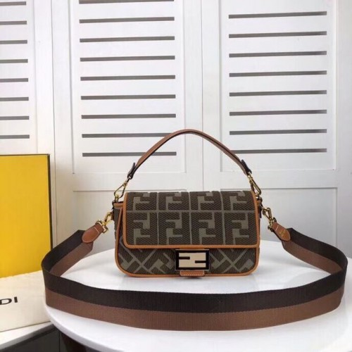 FENDI Stofftasche F0386 Schwarzgrün
