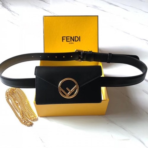 Fendi BELT BAG Gürteltasche aus Leder 8BM005 schwarz