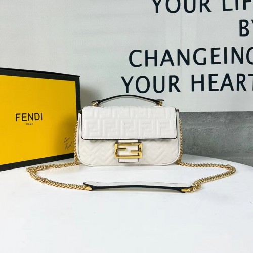 Fendi Baguette Beige Nappaledertasche F0881 Beige