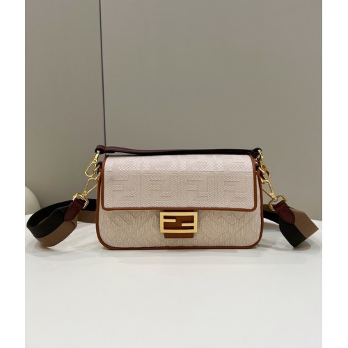 Fendi Baguette Chain FF Stofftasche 8BR600A Beige