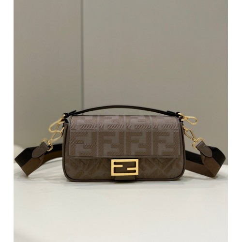 Fendi Baguette Chain FF Stofftasche 8BR600A grau