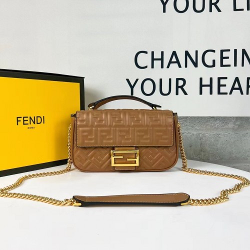 Fendi Baguette Nappaledertasche F0881 braun