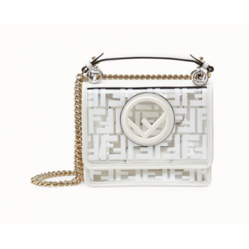 Fendi KAN IF SMALLPU Tragetasche 8BT286A7T weiß