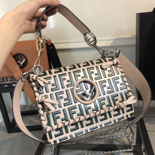Fendi KAN I LOGO Handtasche mittel 8BT284 grün