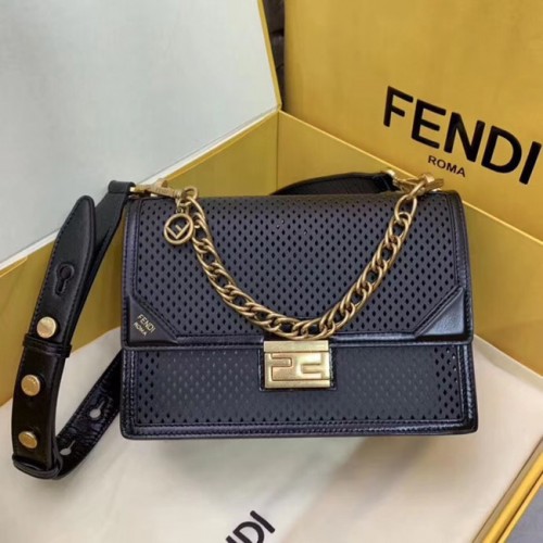 Fendi KAN U Ledertasche 8BT313 Royal