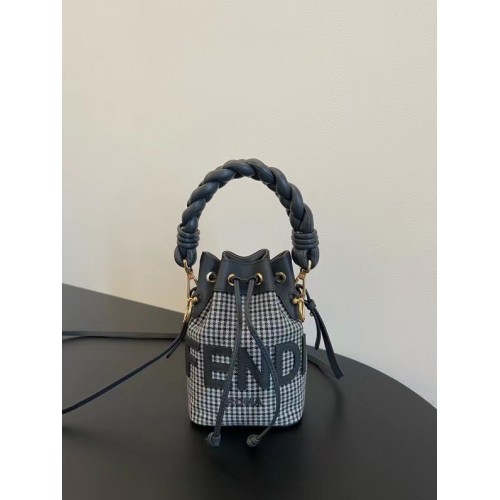 Fendi MON TRESOR Mini-Tasche 8BS010A3 schwarz&weiß