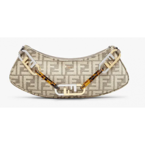 Fendi O Lock Swing Mintgrüne Ledertasche 8BS068A grau