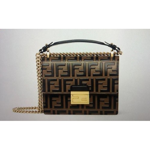 Fendi Original Ledertasche FF8965 Braun