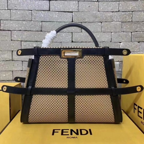 Fendi Original Leder FD6358 Braun&Schwarz