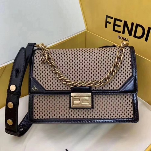 Fendi Original Leder FD6359 Braun&Schwarz