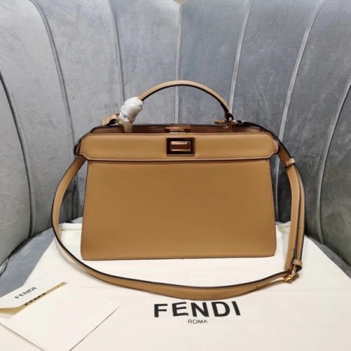 Fendi PEEKABOO ISEEU EAST-WEST Ledertasche 8BN323A apricot