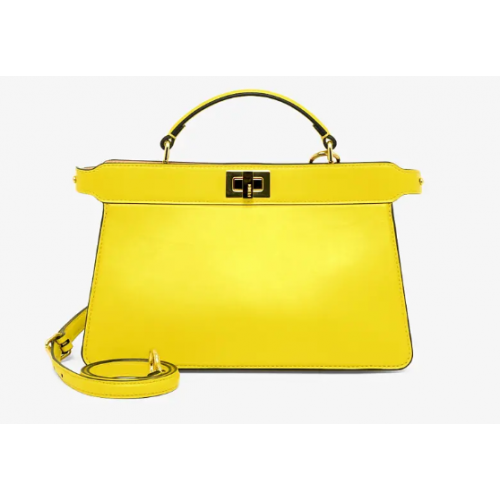 Fendi PEEKABOO ISEEU EAST-WEST Ledertasche 8BN323A gelb