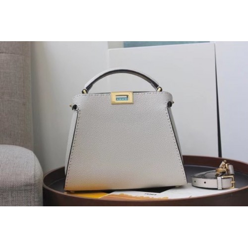 Fendi PEEKABOO ISEEU MEDIUM Ledertasche 70192 weiß