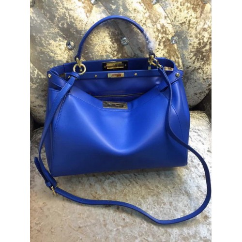 Fendi Peekaboo Tasche Kalbsleder 30340 Blau