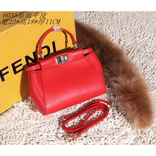 Fendi Peekaboo Tasche Glattleder FD6035 Rot