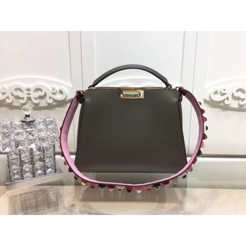 Fendi Peekaboo Taschen Original Leder F3659 Grün
