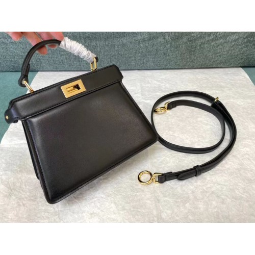 Fendi Peekaboo ISeeU Mini-Ledertasche 8BR3118 schwarz