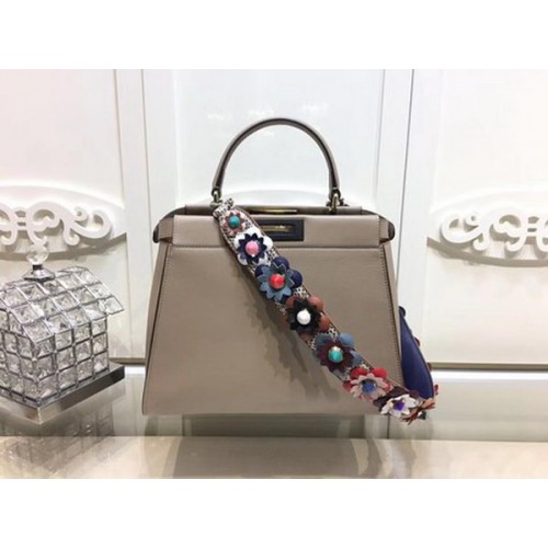 Fendi Peekaboo Kleine Tasche Kalbsleder FD26796 Apricot