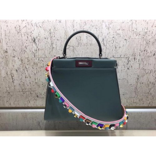 Fendi Peekaboo Kleine Tasche Kalbsleder FD26796 Grün