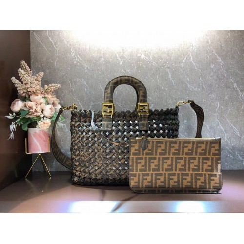 Fendi Webtasche F6501 braun