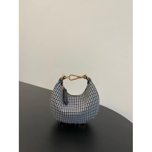 Fendi Graphic Mini-Stofftasche 7AS089A schwarz&weiß