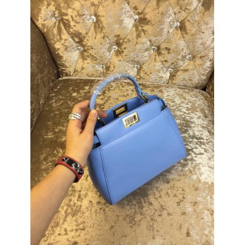 Fendi Mini Peekaboo Bag Kalbsleder 30320 SkyBlue