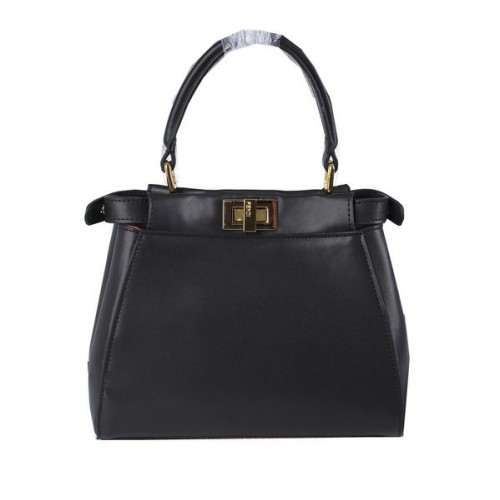 Fendi Mini Peekaboo Bag Kalbsleder FD8838 Schwarz