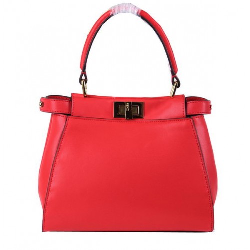 Fendi Mini Peekaboo Bag Kalbsleder FD8838 Rot