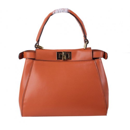 Fendi Mini Peekaboo Bag Kalbsleder FD8838 Weizen