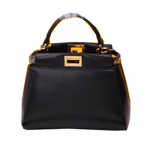 Fendi Mini Peekaboo Bag Schafsleder F520885 Schwarz