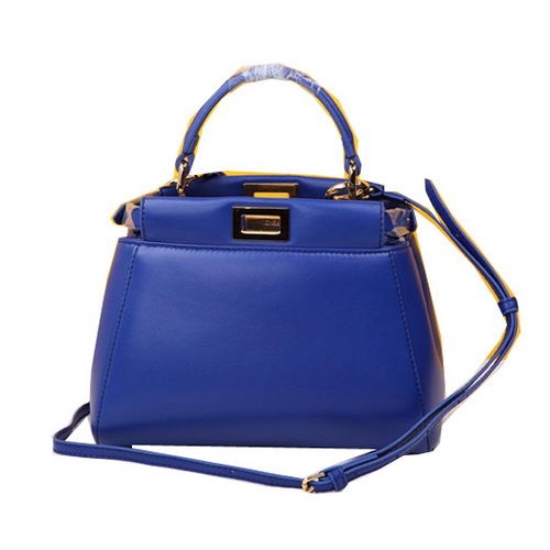 Fendi Mini Peekaboo Tasche Schafsleder F520885 Königsblau
