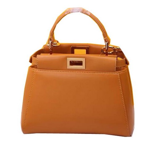 Fendi Mini Peekaboo Tasche Schafsleder F520885 Weizen