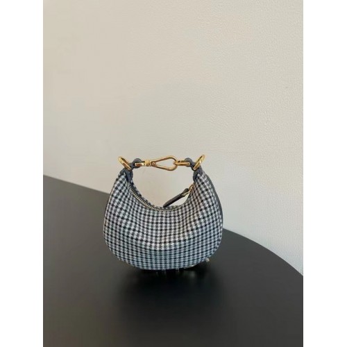 Fendigraphy Small Gold laminierte Ledertasche 8BR798A schwarz&weiß