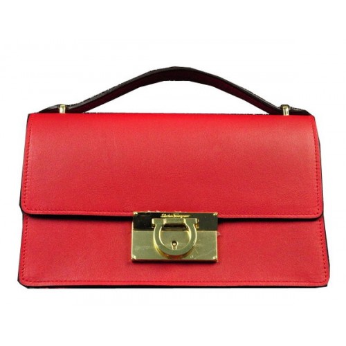 Ferragamo Kleine Schultertasche aus Kalbsleder SF0615 Rot