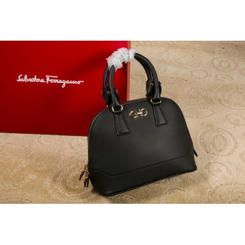 Ferragamo Medium Double Gancio Tragetasche 21E703 Schwarz