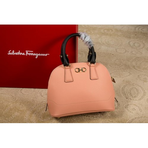 Ferragamo Medium Double Gancio Tragetasche 21E703 Dunkelrosa