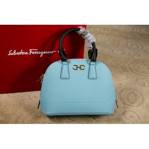 Ferragamo Medium Double Gancio Tragetasche 21E703 Himmelblau