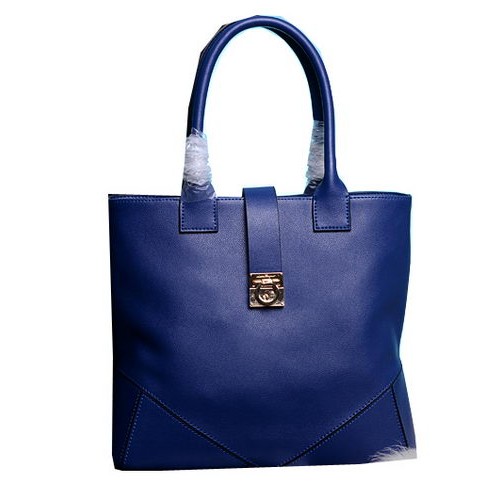 Ferragamo Medium Tragetasche Kalbsleder 13725 Blau