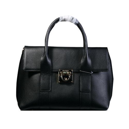 Ferragamo Medium Tragetasche Kalbsleder 21D941 Schwarz