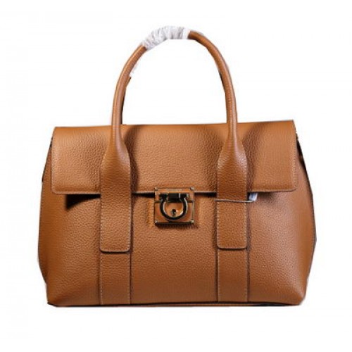 Ferragamo Medium Tragetasche Kalbsleder 21D941 Weizen