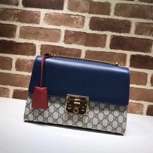Gucci Padlock Medium GG Umhängetasche 409486 Blau