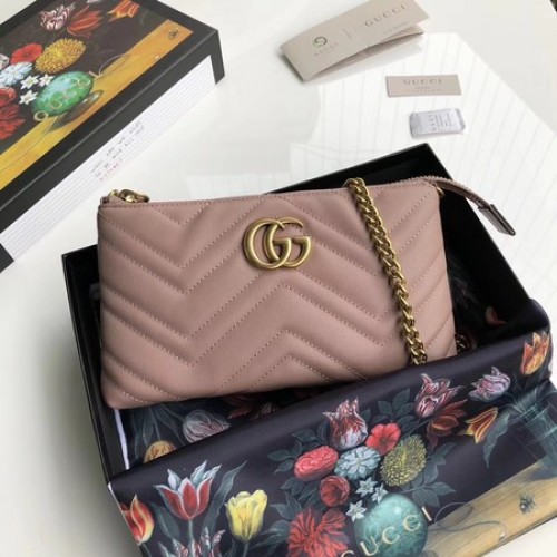 Gucci GG Marmont Mini-Kettentasche 443447 Pink