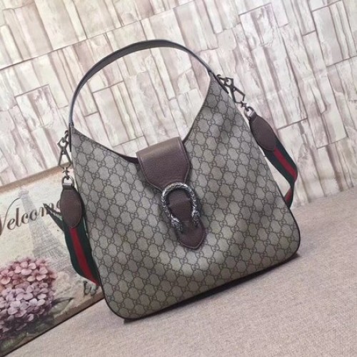 Gucci Dionysus Medium GG Hobo Bag 446687 Braun